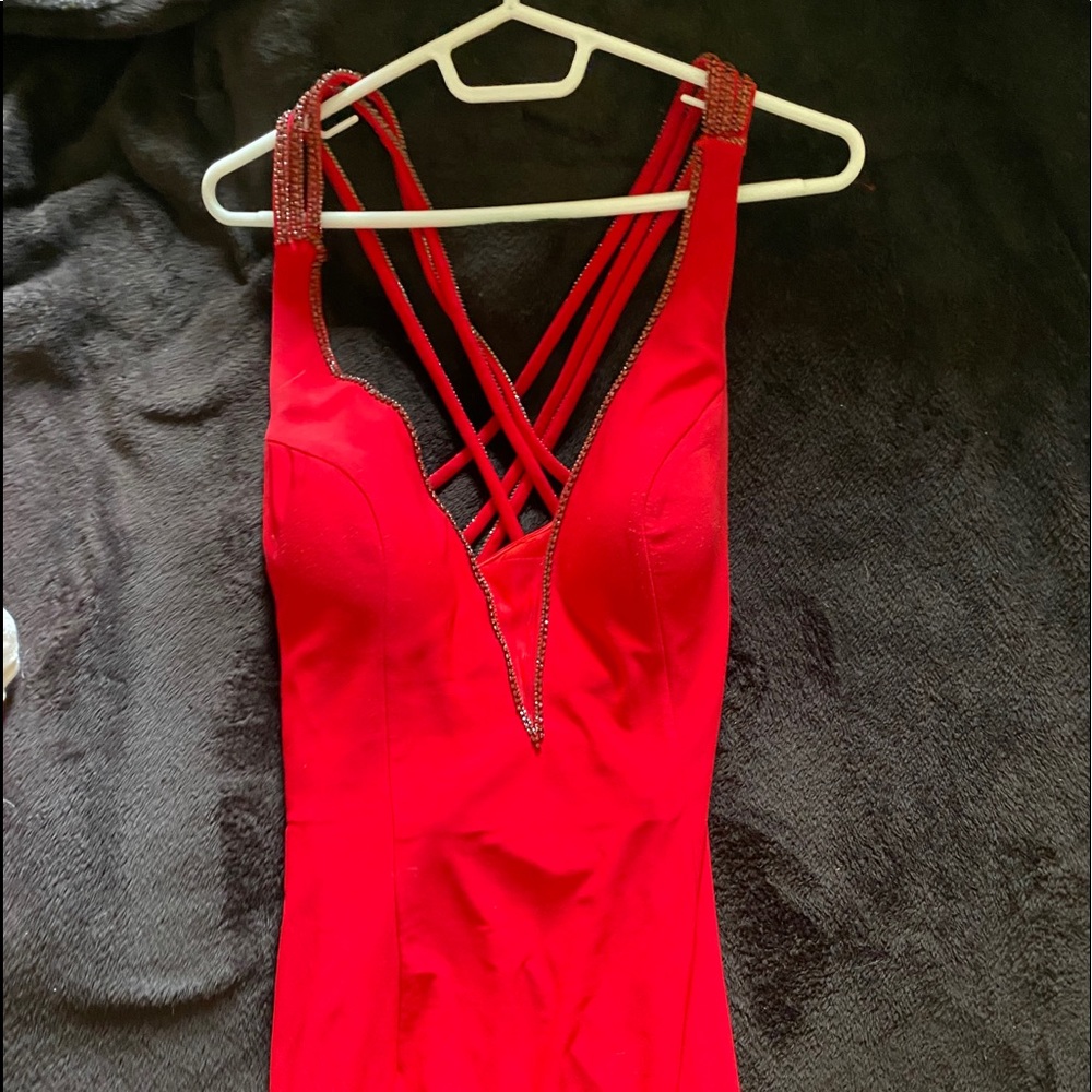Red semi formal dress